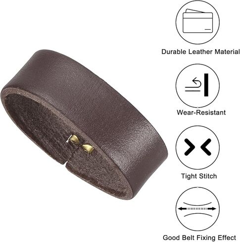 PATIKIL Leather Loop Keeper, Leather Loops Belt Keeper Loops Retainer Straps Replacement, in Saudi Arabia