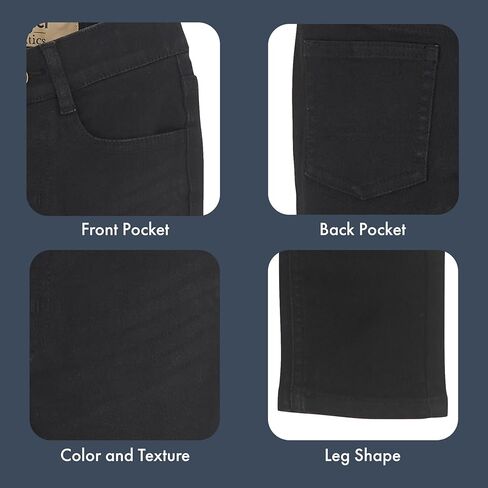 بنطلون جينز للأطفال الصغار من Wrangler Authentics - قطعتان من القماش سهل الارتداء مع قماش ناعم وقابل للتمدد - حزام خصر قابل للتعديل، مقاس كلاسيكي، متين in Saudi Arabia