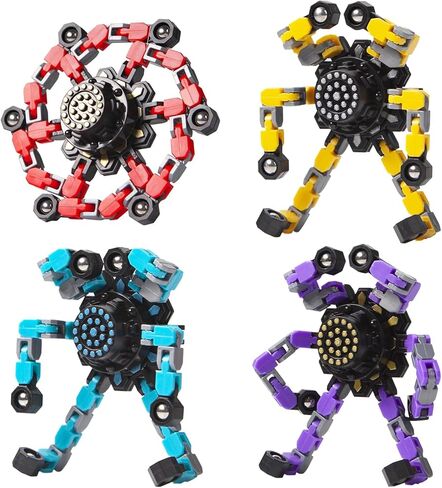 Transformable Fidget Spinners for Kids and Adults Stress Relief Sensory Toys for Boys and Girls Fingertip Gyros for ADHD Autism for Kids (Fidget Toy- Green) in Kuwait