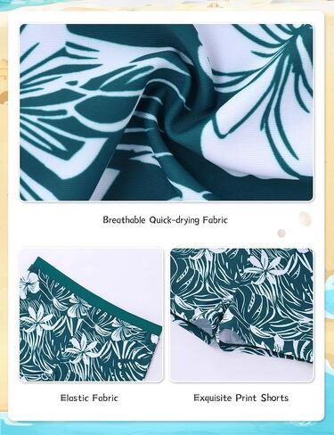 Gaupafmb Girls Tankini Swimsuit Solid Ruched Side Square Neck Top with Tropical Printed Shorts 2 Piece Girls Bathing Suits in Kuwait