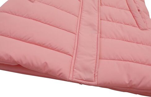 Girls' Down Coat with Removable Hood,Kid's Waterproof Winter Jacket Snow Outwear Parka Fleece Insulated in Saudi Arabia