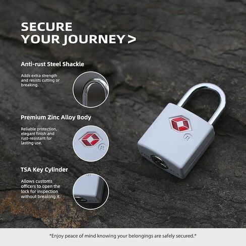 أقفال الأمتعة معتمدة من إدارة أمن المواصلات الأمريكية (TSA)، 4 عبوات، أقفال TSA لأساسيات السفر الدولية للأمتعة، قفل صغير مع مفتاح، قفل صغير على حد سواء لحقيبة السفر، حقيبة الظهر، الحقيبة، السحاب، الحقيبة، الصندوق in Kuwait