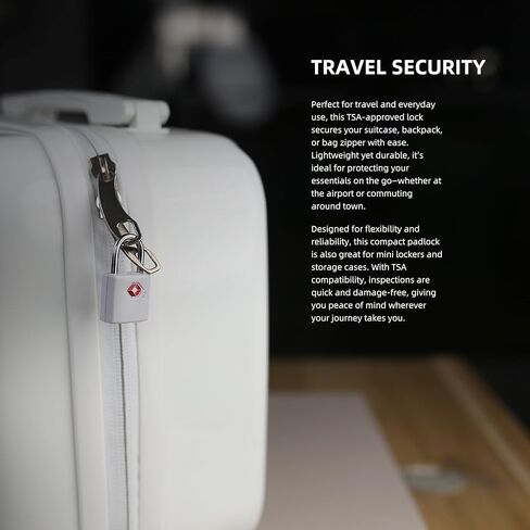 أقفال الأمتعة معتمدة من إدارة أمن المواصلات الأمريكية (TSA)، 4 عبوات، أقفال TSA لأساسيات السفر الدولية للأمتعة، قفل صغير مع مفتاح، قفل صغير على حد سواء لحقيبة السفر، حقيبة الظهر، الحقيبة، السحاب، الحقيبة، الصندوق in Kuwait