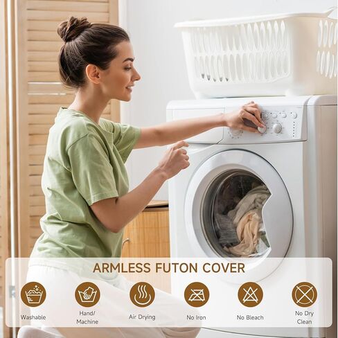 Armless Futon Cover Velvet Futon Slipcover Soft Stretch Couch Covers with No Arm Sofa Bed Cover with Non-Slip Thick Plush Furniture Protector Washable Couch Slipcovers for Living Room(Dark Grey) in Saudi Arabia