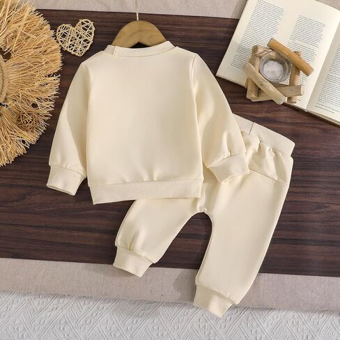Sweatshirt Kid Set Athletic Pullover with Pants Casual Cute Outfit Spring Fall Daily Wear in Saudi Arabia