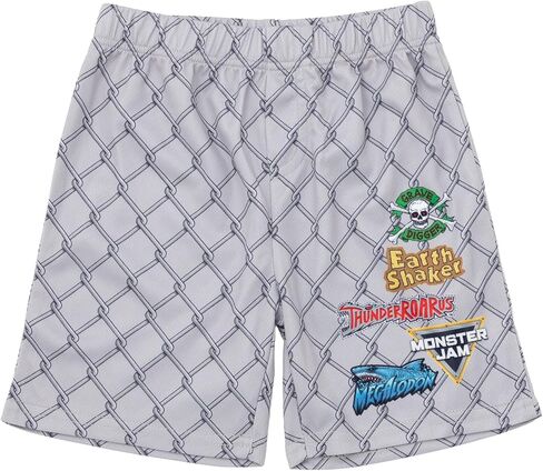 Monster Jam Athletic Mesh Baseball Jersey T-Shirt and Shorts Outfit Set Toddler to Big Kid Grave Digger Megalodon Digatron in Saudi Arabia