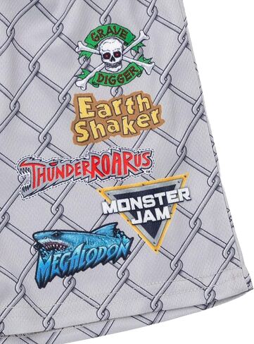 Monster Jam Athletic Mesh Baseball Jersey T-Shirt and Shorts Outfit Set Toddler to Big Kid Grave Digger Megalodon Digatron in Saudi Arabia