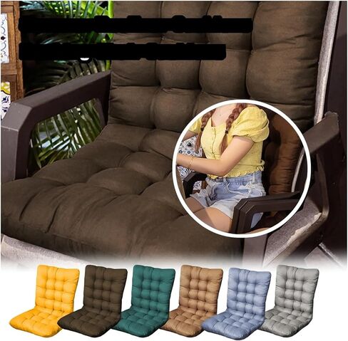 seat Cushions for Kitchen Chairs Summer Recliner Rocking Sofa Cushions Solid Color Soft and Comfortable Thickened Desk Chair Cushion(Gray) in Kuwait