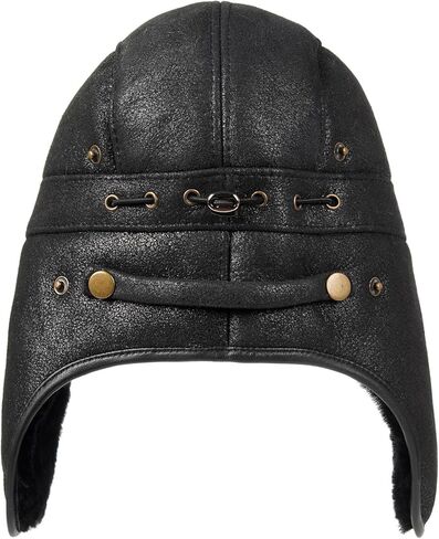 Harssidanzar طيار الصياد قبعة للرجال النساء جلد الغنم شيرلينغ الفراء الشتاء قبعة دافئة CU610US in Saudi Arabia