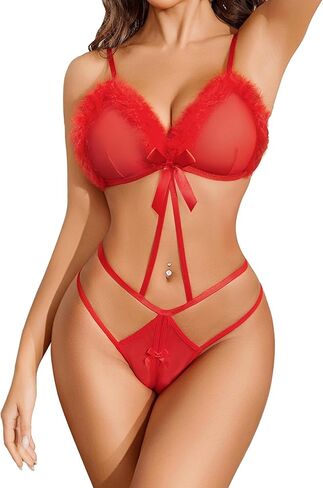 Avidlove عيد الميلاد الملابس الداخلية للنساء مثير سانتا الملابس الداخلية قطع قطعة واحدة تيدي داخلية S-XXL in Saudi Arabia