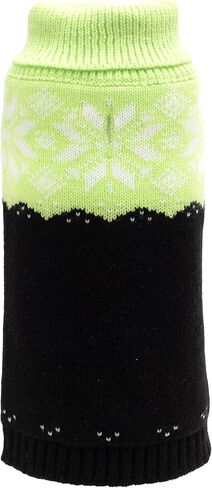 The Worthy Dog Stripe Holiday Snowman Knitted Sweater - Winter Warm Dogs Clothing Outfits Cold Weather Perfect Pet Coat Gift - Medium, Gray in Kuwait