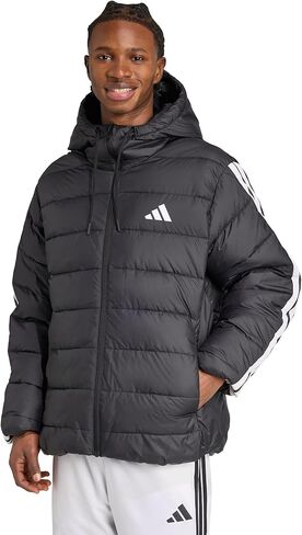 جاكيت رجالي من adidas Essentials 3-Stripes مصنوع من مادة صناعية in Kuwait