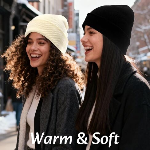 PFFY Satin Lined Beanie for Women Silk Lining Soft Winter Hats Reduce Frizz Knit Beanies Warm Skull Cap in Saudi Arabia