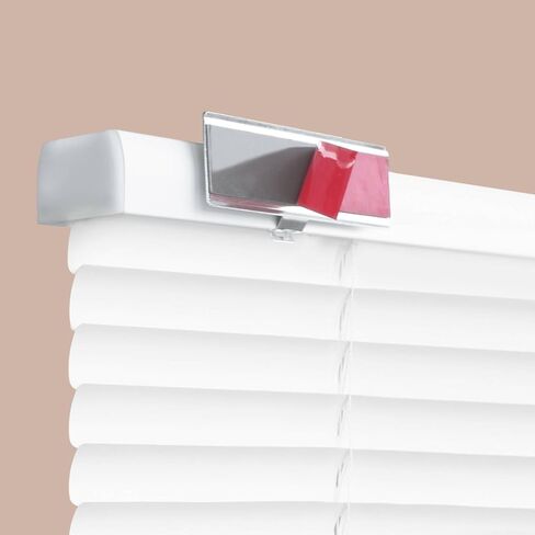 REGAL Estate QuickInsta PeelMount بدون مثقاب بدون أدوات، ستائر صغيرة لاسلكية مقاس 1 بوصة، عرض 34.5 بوصة × ارتفاع 48 بوصة، أبيض in Saudi Arabia