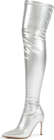 fereshte Women's Thigh High Boots, Pointy Toe Stiletto High Heel Over The Knee Boots, Fashion Comfy Sexy in Saudi Arabia