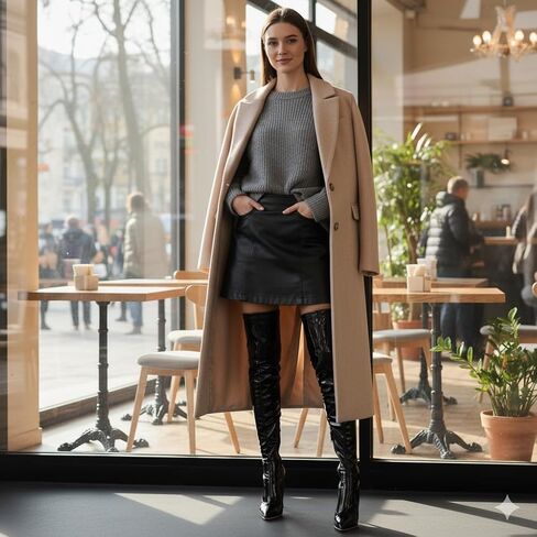 fereshte Women's Thigh High Boots, Pointy Toe Stiletto High Heel Over The Knee Boots, Fashion Comfy Sexy in Saudi Arabia