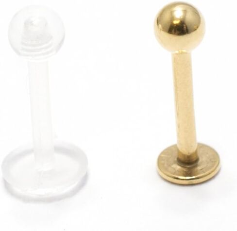 BodyJewelryOnline Labret Monroe 2pcs 16G 6mm الفولاذ الجراحي المؤكسد + مثبت الشفاه الشفاف in Kuwait