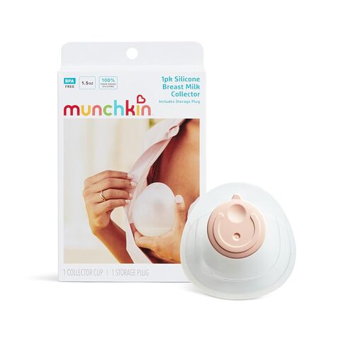 Munchkin Silicone Breast Milk Collector Cup with Storage Plug - Leak Free Nursing Pad Alternative for Breastfeeding Moms, 2 Pack in Saudi Arabia