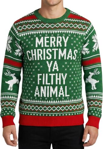 Merry Christmas Filthy Animal Kevin Festive Holiday Ugly Chritmas Sweater in Saudi Arabia