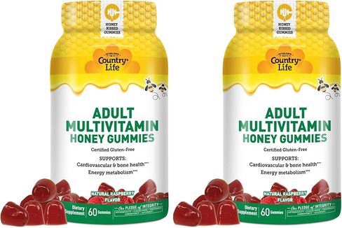 Country Life® Adult Multivitamin Honey Gummies - Non-GMO - Certified Gluten Free - Certified Vegetarian by AVA in Kuwait