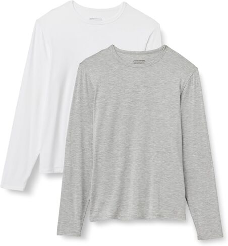 Amazon Essentials Men's Long Sleeve Super Soft Modal Undershirt, Pack of 2 in Saudi Arabia