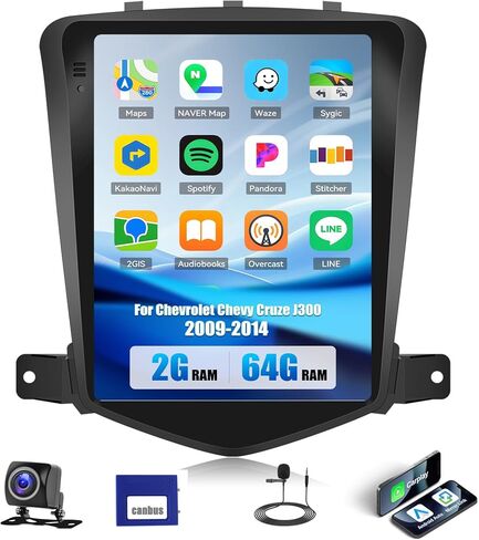 2G 64G for Chevy Cruze J300 2012 2011 2014 2013 2010 2009 2008 Android 13 Car Stereo Wireless Apple Carplay&Android Auto, 9.7 Inch Vertical Touchscreen GPS HiFi Audio Bluetooth WiFi Backup Camera in Saudi Arabia