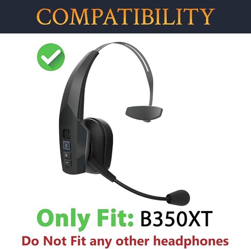 استبدال وسائد الأذن من القماش الشبكي من SOULWIT لسماعات BlueParrott B350(B350XT B350 XT) التي تعمل على إلغاء الضوضاء، ووسائد الأذن مع نسيج لكرة القدم، وإسفنج عزل الضوضاء - أسود in Saudi Arabia