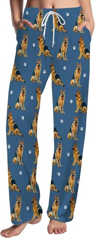 GNEW Dog Print Pajama Pants – Cozy Lounge Pants for Men Women, Funny Unisex Sleepwear Gift Idea in Saudi Arabia
