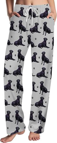 GNEW Dog Print Pajama Pants – Cozy Lounge Pants for Men Women, Funny Unisex Sleepwear Gift Idea in Saudi Arabia