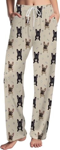 GNEW Dog Print Pajama Pants – Cozy Lounge Pants for Men Women, Funny Unisex Sleepwear Gift Idea in Saudi Arabia