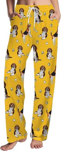 GNEW Funny Dog Pajama Pants – Cozy Dog Print Sleepwear, Unisex Lounge Pants Gift for Pet Lovers in Saudi Arabia