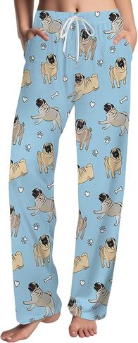 GNEW Funny Dog Pajama Pants – Cozy Dog Print Sleepwear, Unisex Lounge Pants Gift for Pet Lovers in Saudi Arabia