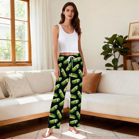 Mens Pickle Pajama Pants, Soft Comfy Pjs Sleep Pants for Women Men, Lounge Bottoms Novelty Sleepwear with Pockets in Saudi Arabia