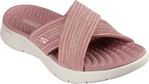 Skechers Women's On-the-go Go Walk Flex Sandal - Impressed | Casual, Walking, Ultra Go, Goga Mat, Memory Foam, Machine Washable, Vegan in Saudi Arabia