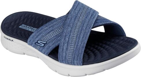 Skechers Women's On-the-go Go Walk Flex Sandal - Impressed | Casual, Walking, Ultra Go, Goga Mat, Memory Foam, Machine Washable, Vegan in Saudi Arabia