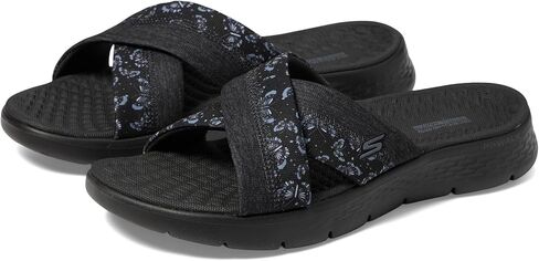 Skechers Women's On-the-go Go Walk Flex Sandal - Impressed | Casual, Walking, Ultra Go, Goga Mat, Memory Foam, Machine Washable, Vegan in Saudi Arabia