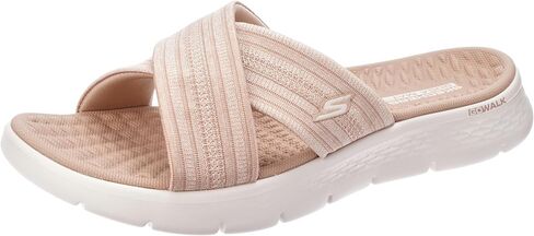 Skechers Women's On-the-go Go Walk Flex Sandal - Impressed | Casual, Walking, Ultra Go, Goga Mat, Memory Foam, Machine Washable, Vegan in Saudi Arabia