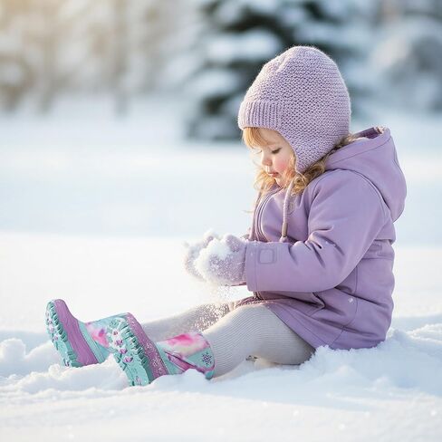 K KomForme Kids Snow Boots Fur Lined Warm Water-resistant Anti-Slip Winter Boots for Toddler/Little Kid/Big Kid in Saudi Arabia