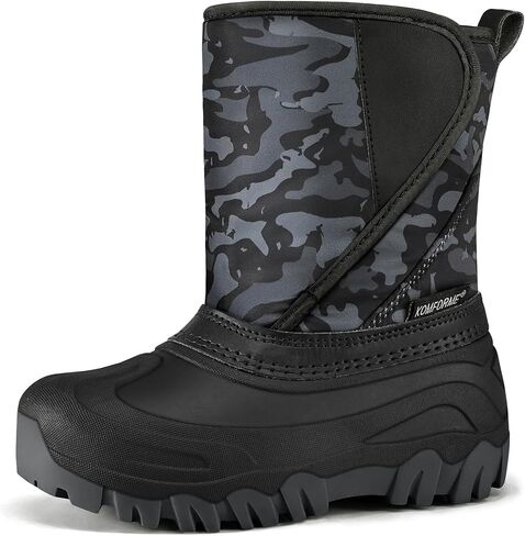 K KomForme Kids Snow Boots Fur Lined Warm Water-resistant Anti-Slip Winter Boots for Toddler/Little Kid/Big Kid in Saudi Arabia