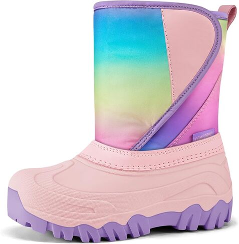 K KomForme Kids Snow Boots Fur Lined Warm Water-resistant Anti-Slip Winter Boots for Toddler/Little Kid/Big Kid in Saudi Arabia