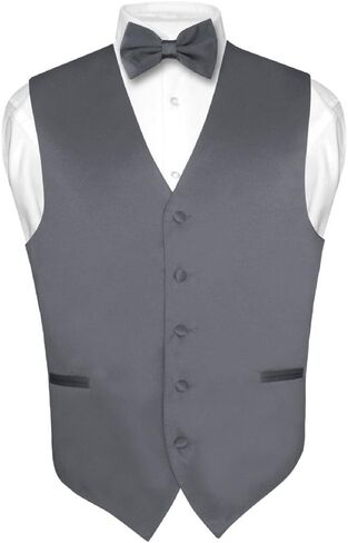 Men's Dress Vest & BowTie Solid ROYAL BLUE Color Bow Tie Set for Suit or Tuxedo in Saudi Arabia