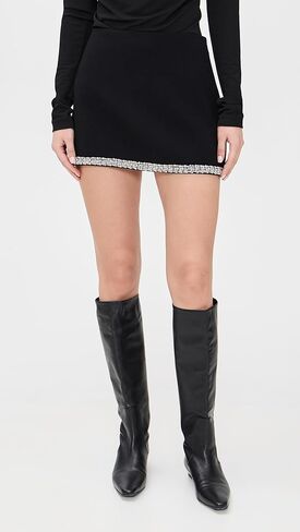 alice + olivia Women's Rubi Embellished Trim Micro Skirt in Saudi Arabia