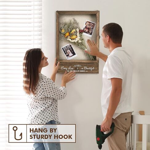 AW BRIDAL 11X16 Large Shadow Box Picture Frames Deep Shadow Boxes Display Cases with Removable Shelves and Drawers, Brown Wooden Memory Boxes for Keepsakes with Slot Christmas Decorations Gifts in Saudi Arabia