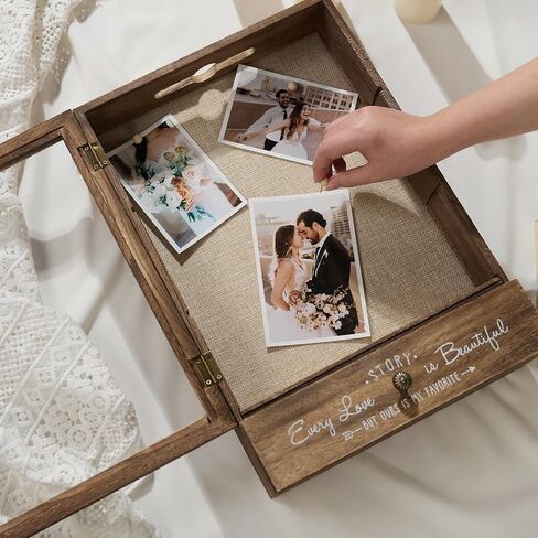 AW BRIDAL 11X16 Large Shadow Box Picture Frames Deep Shadow Boxes Display Cases with Removable Shelves and Drawers, Brown Wooden Memory Boxes for Keepsakes with Slot Christmas Decorations Gifts in Saudi Arabia