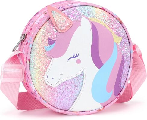 Toddler Purse with Gift Box - Girls Purse for 3 4 5 6 7 8 Year Old Girls Birthday Christmas Gifts Cute Kids Crossbody Bag with Adjustable Strap, Pink Unicorn in Saudi Arabia