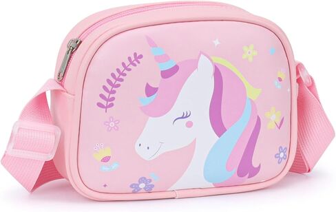 Toddler Purse with Gift Box - Girls Purse for 3 4 5 6 7 8 Year Old Girls Birthday Christmas Gifts Cute Kids Crossbody Bag with Adjustable Strap, Pink Unicorn in Saudi Arabia