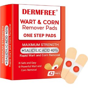 وسادات لإزالة الثآليل لأصابع القدم والقدمين، 40% حمض الساليسيليك، محلول آمن وفعال للعناية بالقدم (42 وسادة) in Kuwait