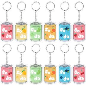12 Pcs K-pop Theme Soda Arcade Keychain Korean Wave Shaker Charm Keychain Party Fan Meeting Supplies for Birthday Gift in Saudi Arabia