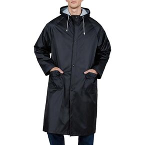 Men's Long Rain Jacket Windbreaker Waterproof Lightweight Active Fishing Rain Coat with Hood in Saudi Arabia