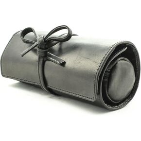 Tony Perotti Womens Italian Cow Leather Premium Combination Jewelry Roll with Tie Closure in Cognac in Kuwait